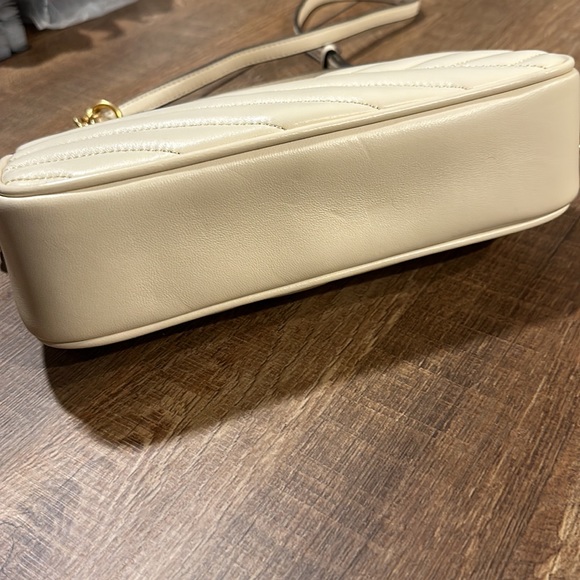 Tory Burch Kira Small Chevron-Quilt Flap Shoulder Bag — New Cream - Picture 4 of 9